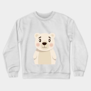 Baby White Bear Illustration Crewneck Sweatshirt